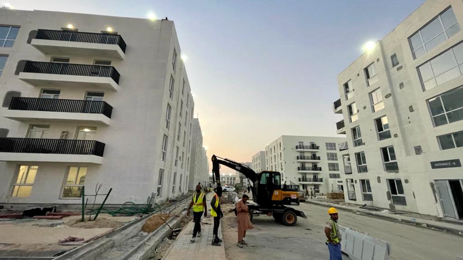 Lavorazioni in cantiere durante le fasi di posa — area GCC.