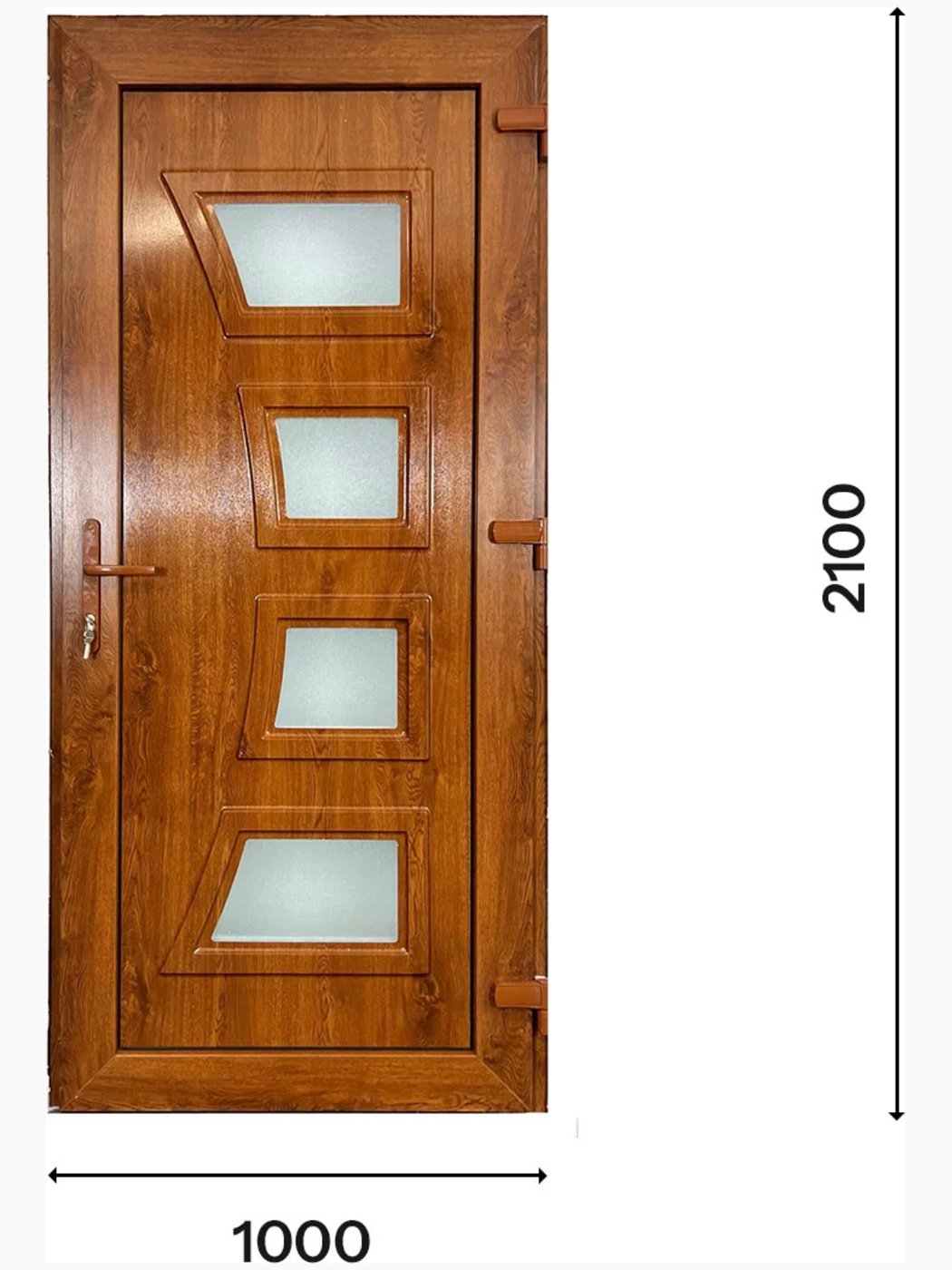 Porta D’ingresso in Pvc G. Oak M. 1 – 1000 x 2100