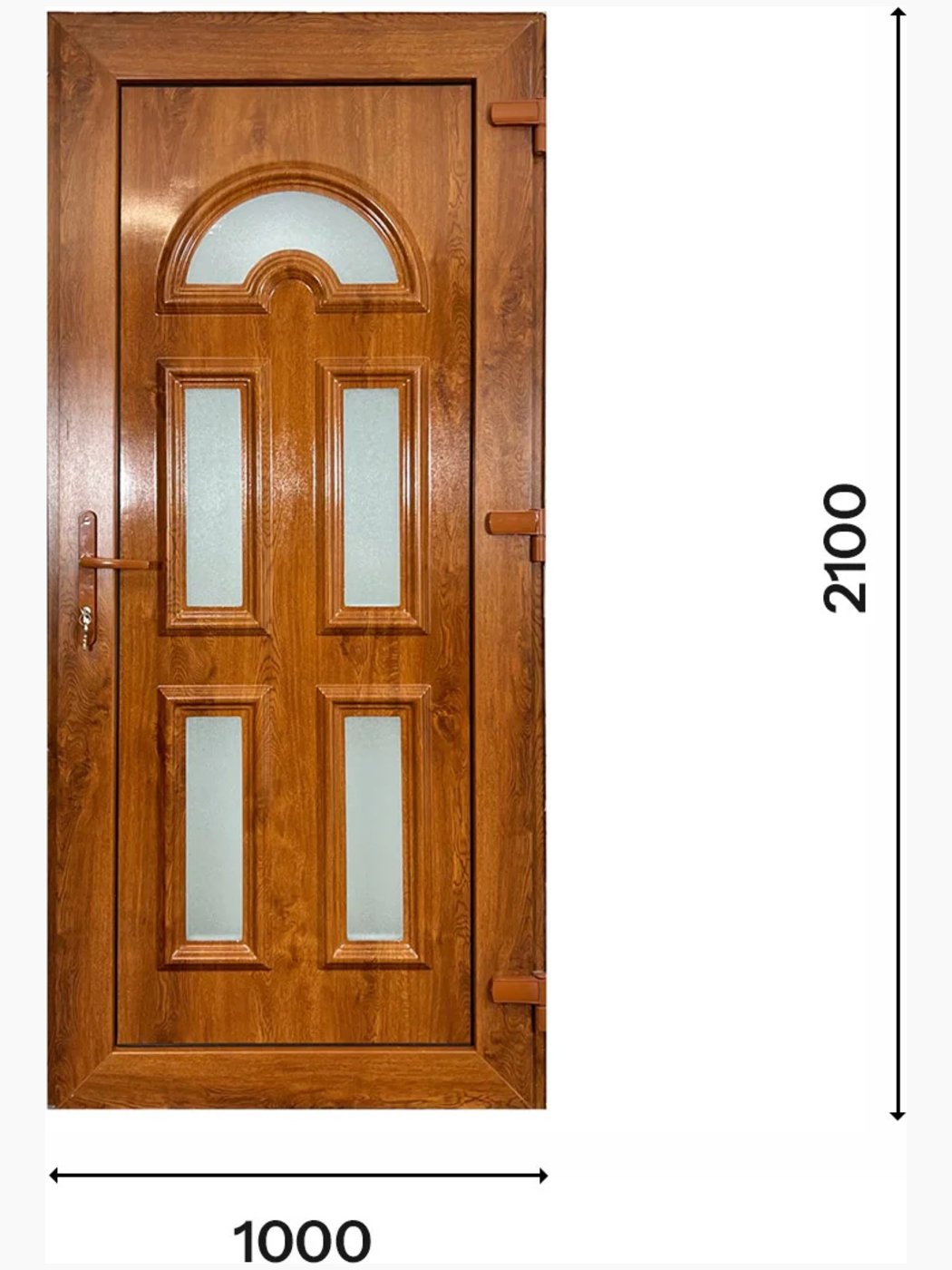 Porta D’ingresso in Pvc G. Oak M.2 – 1000 x 2100