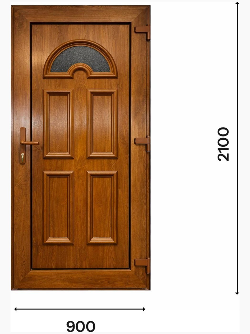 Porta D’ingresso in Pvc G. Oak M.4 – 900 x 2100