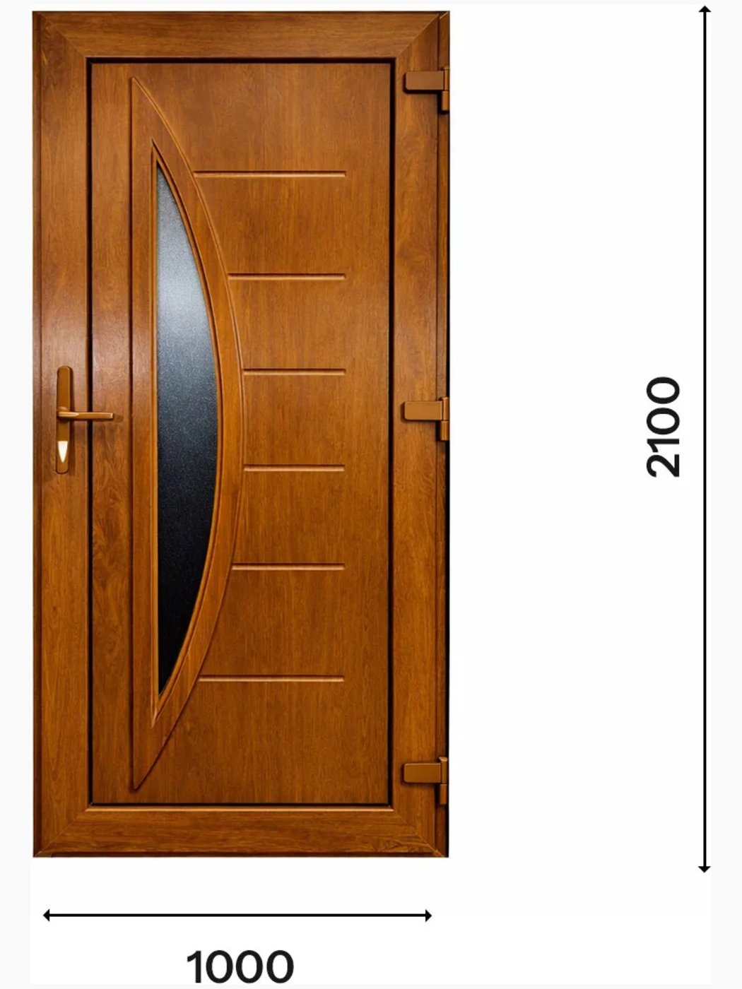 Porta D’ingresso in Pvc G. Oak M.5 – 1000 x 2100